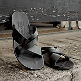 Чоловічі шльопанці з натуральної шкіри 40 розмір, фото 3
