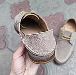 Чоловічі мокасини бежевого кольору 42 розмір. Взуття з перфорацією., фото 3