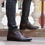 Коричневі чоловічі черевики Minardi з натуральної шкіри, фото 3