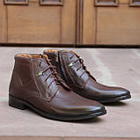 Коричневі чоловічі черевики Minardi з натуральної шкіри, фото 4