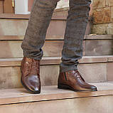 Коричневі чоловічі черевики Minardi з натуральної шкіри, фото 6