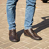 Чоловічі черевики коричневого кольору 40 та 43 розміри, фото 5