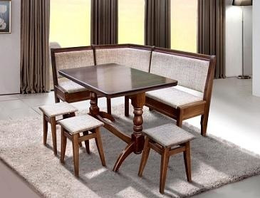Комплект сімейний куток+стіл + 3 табурети Бук Мікс Меблі