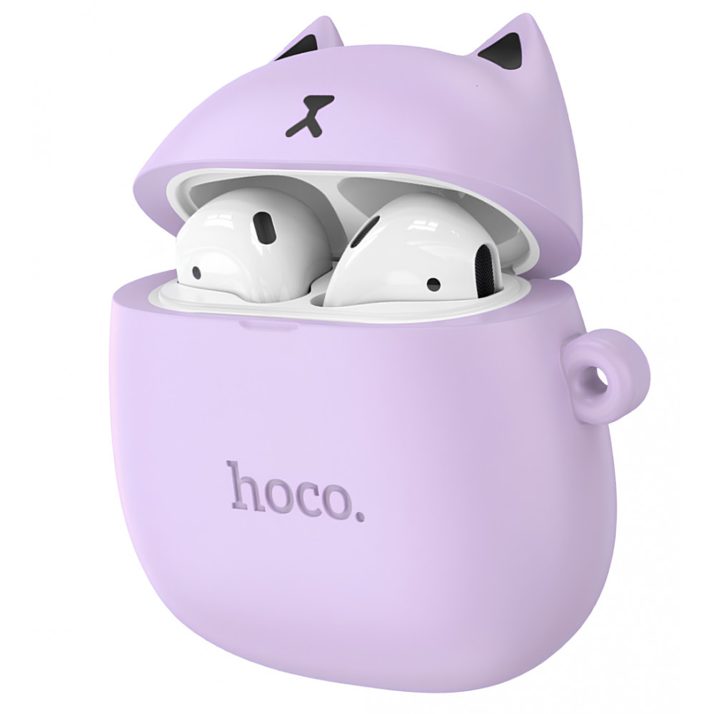 Bluetooth гарнітура TWS Hoco EW45 Lilac cat, фото 1