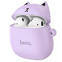 Bluetooth гарнітура TWS Hoco EW45 Lilac cat