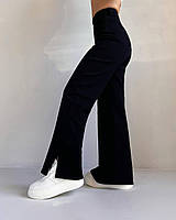 Женские черные джинсовые штаны трубы; размер: 42-44, 46-48, 50-52