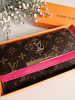 Женский кошелек Louis Vuitton коричневый LUX качество с коробкой
