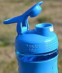 Шейкер спортивний (пляшка) BlenderBottle SportMixer Flip 28oz/820ml Cyan, фото 7