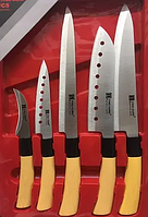 Комплект кухонных ножей качественных Contour Pro Knives 5 в 1 Набор ножей из нержавеющей стали для повара