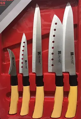 Комплект кухонних ножів якісних Contour Pro Knives 5 в 1 Набір ножів з нержавіючої сталі для кухарів
