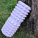 Масажний ролик (ролер) U-POWEX EVA foam roller (33x14см.) Type 2 Purple, фото 4