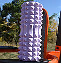 Масажний ролик (ролер) U-POWEX EVA foam roller (33x14см.) Type 2 Purple, фото 5