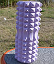 Масажний ролик (ролер) U-POWEX EVA foam roller (33x14см.) Type 2 Purple, фото 8