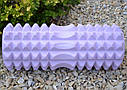 Масажний ролик (ролер) U-POWEX EVA foam roller (33x14см.) Type 2 Purple, фото 10