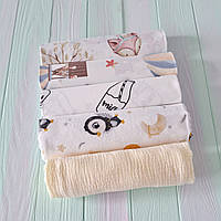 Набор пеленок 5 шт (бязь, фланель, муслин) Baby Textile