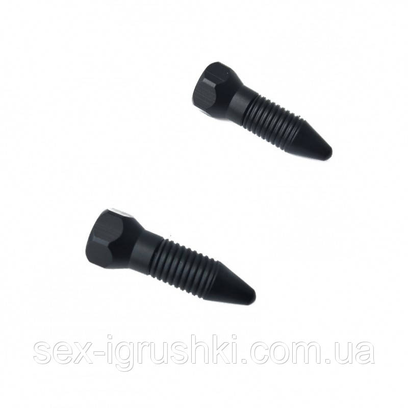 Магнітні затискачі для сосків у формі болтів Magnet Screw Nipple Clip, Черный