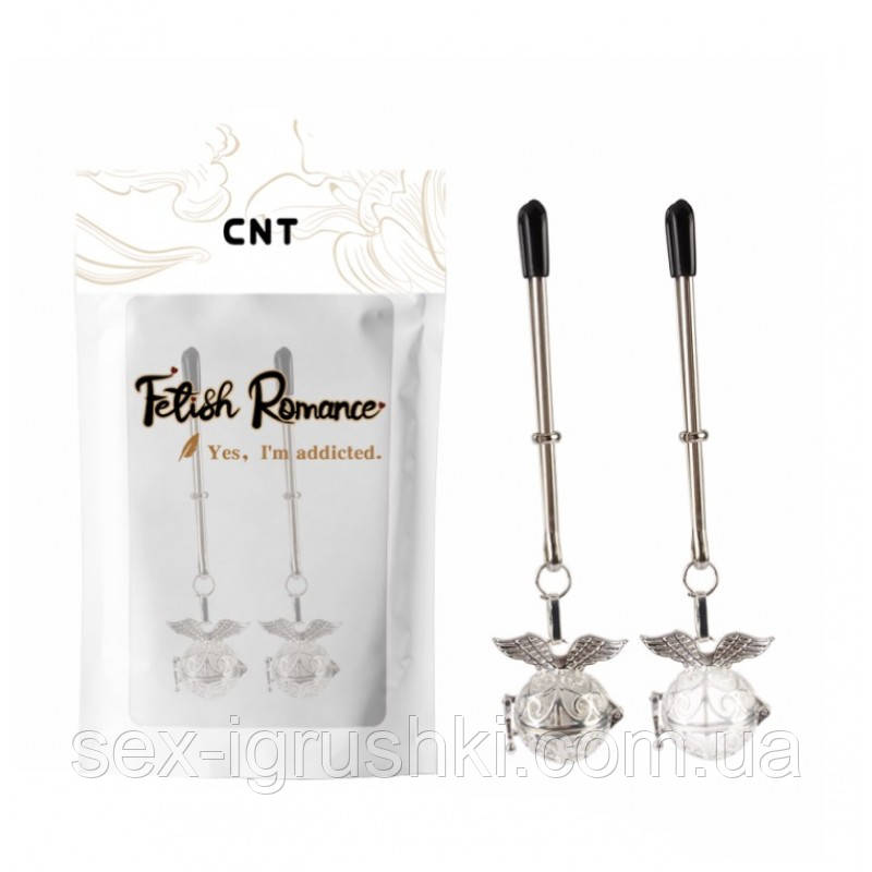 Затискачі для сосків Nipple Fantasy Snitch Clamps Silver, серебро