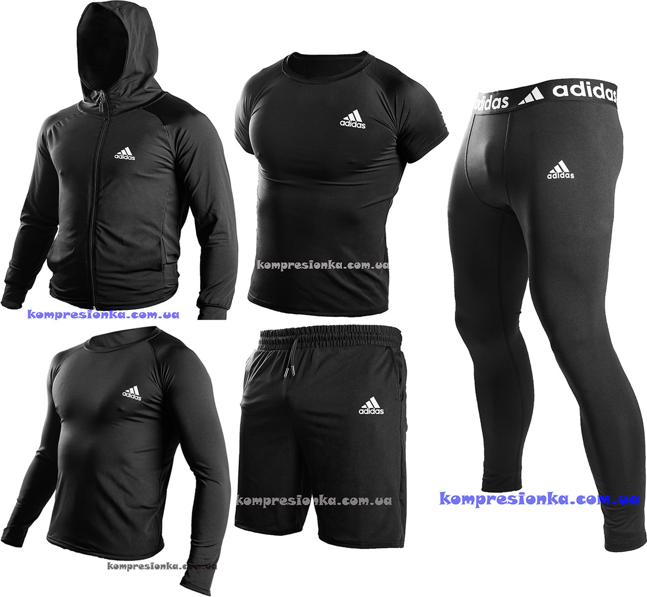 Компресійний спортивний одяг Adidas 5в1 стиль 2023/одяг для заняття спортом/розмір М-ХХЛ