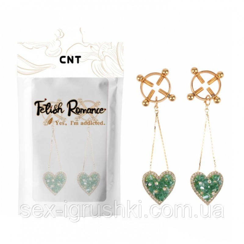 Затискачі для сосків Love Diamond Nipple Clamps, золото
