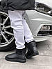 Зимові Жіночі Черевики UGG Classic Mini Bailey Button Leather Black / УГГ Класік Міні Бейлі Баттон Чорні, фото 7