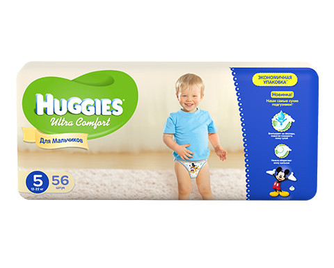 Huggies Ultra Comfort для мальчиков 5 - (56 шт) - фото 1 - id-p350913744
