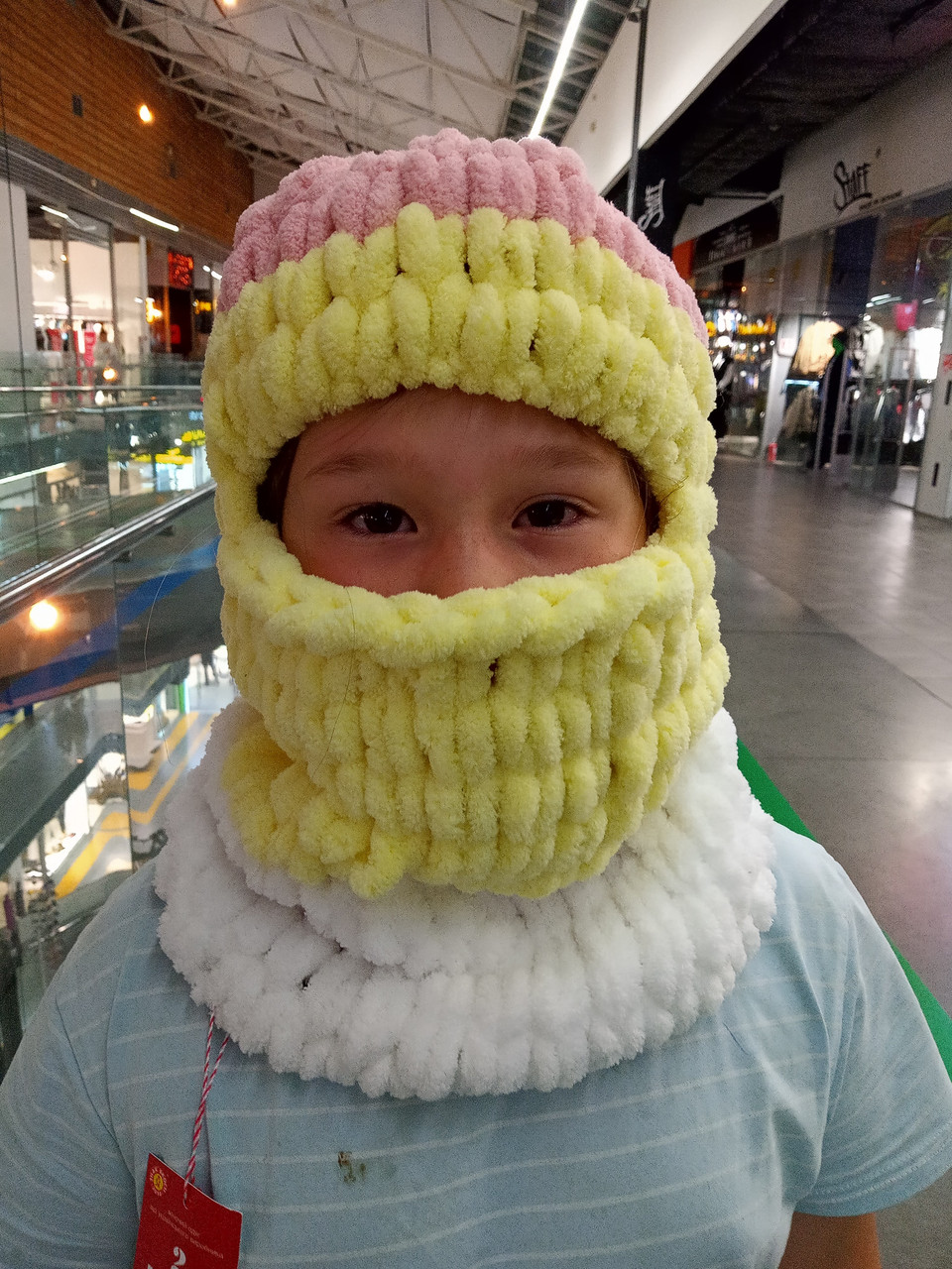 3-колірна балаклава (кремова-жовта-біла)