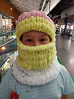 3-колірна балаклава (кремова-жовта-біла)