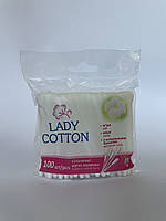 Ватные палочки Lady cotton в полиэтиленовом пакете, 100шт