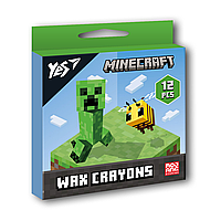 Набор восковых карандашей YES 12 шт. "Minecraft" (арт 590142)