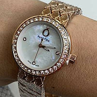 Модные женские наручные часы на руку ,часы для девушки розово-золотистый