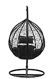 Підвісне крісло-гойдалка кокон Bonro 329 M (чорно-сіре), фото 3