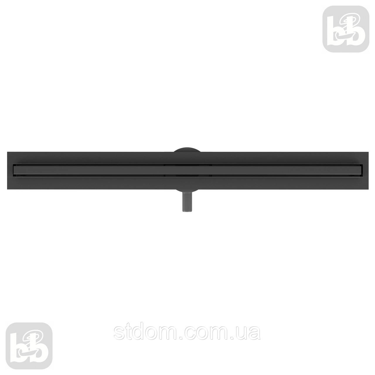 Черный линейный душевой трап Volle Flecha 500 мм для душевой кабины с сухим затвором и тонкой решеткой 50 см - фото 4 - id-p1990623315