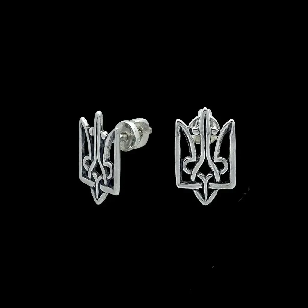 Срібні сережки-пусети