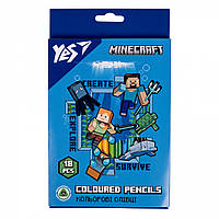 Карандаши цветные YES 18 цв. "Minecraft" (арт 290715)