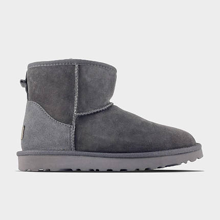 Зимові Жіночі Черевики UGG Classic Mini Suede Grey / УГГ Класік Міні Суейд Сірі, фото 1