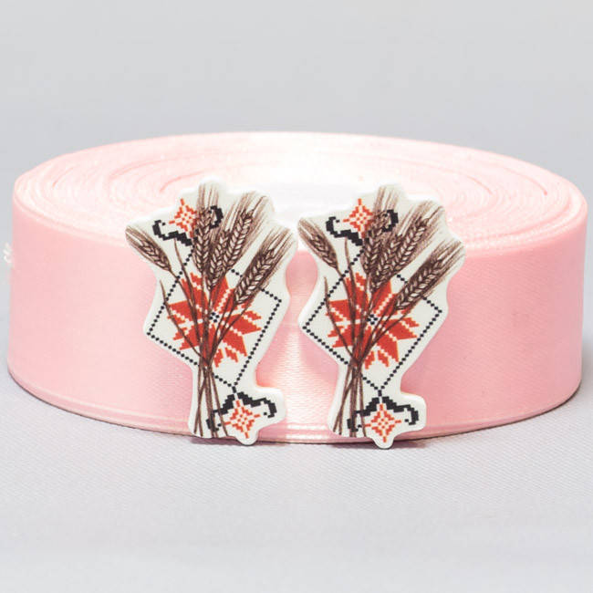 

Кабошон Серединка Вышиванка и колоски, Белый