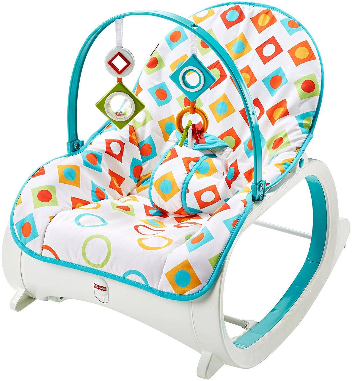 

Детский шезлонг - детское кресло - качалка Geo DiamondsFisher Price Фишер прайс CMP83