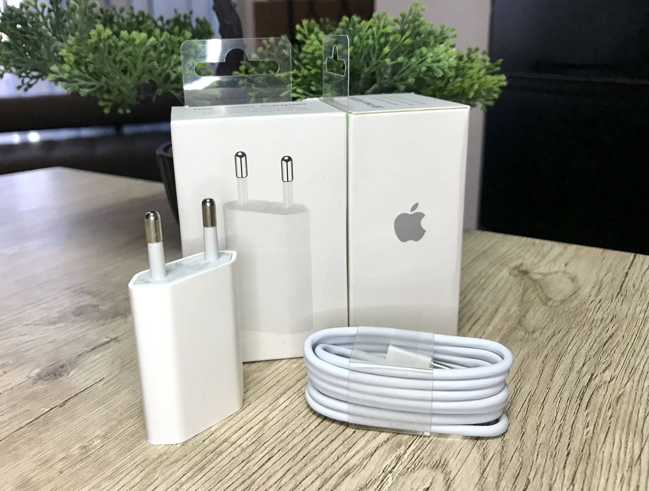 

Блок + Кабель Lightning Apple iPhone 5, 5S, 6, 6S, 6Plus, 7, 7 Plus, 7+, 8, 8+,X, XR, Белый