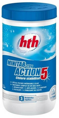 

Многофункциональные таблетки HTH Minitab Action 5 (5 в 1), 1,2 кг