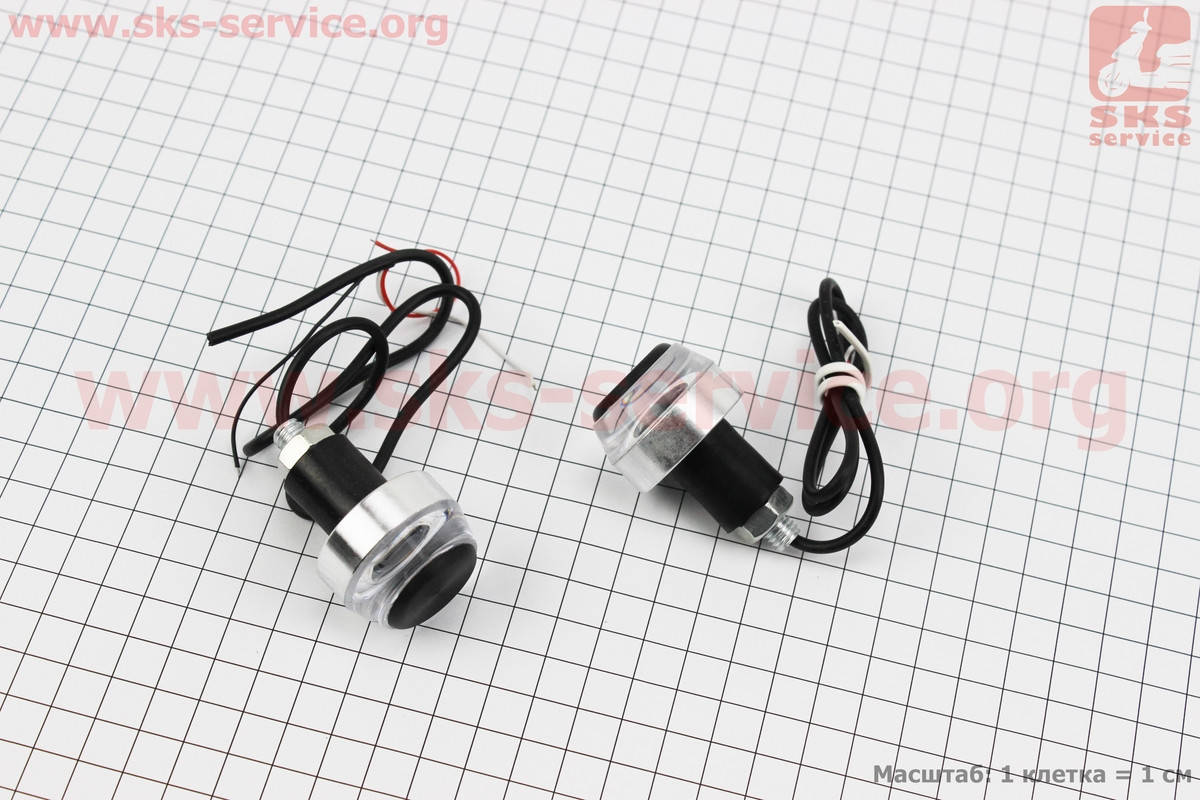 

Заглушка - отбойник руля c LED подсветкой габарит + поворот, к-кт 2шт, СЕРЫЙ (324622)