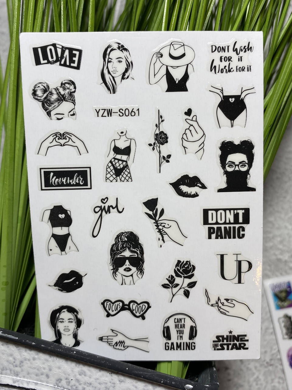 

Наклейки для дизайна ногтей YZW-S061