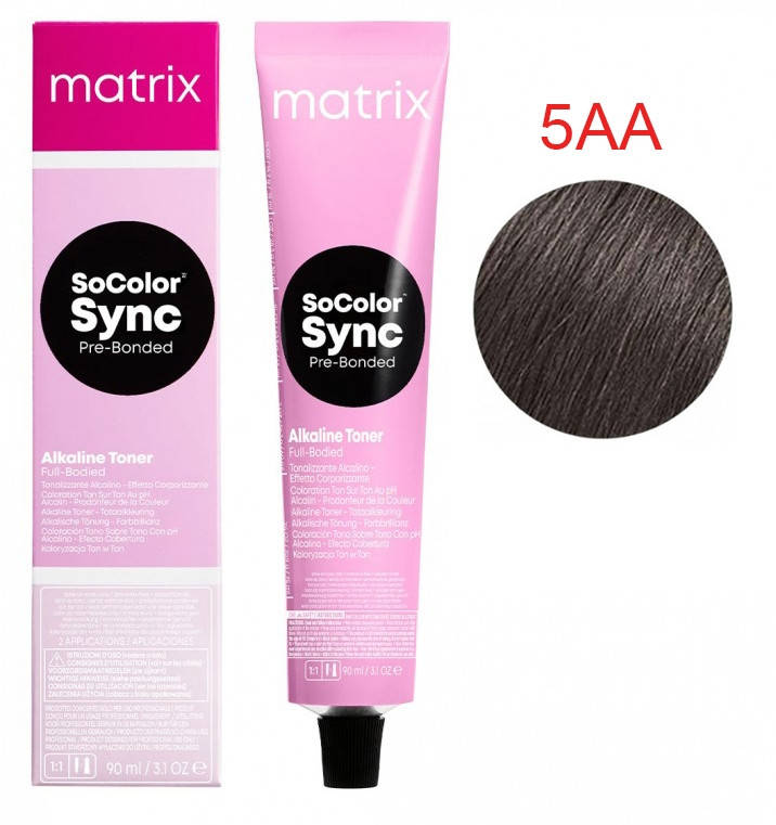 

Крем-краска безамиачная для волос Matrix SoColor Beauty 5AA, 90мл