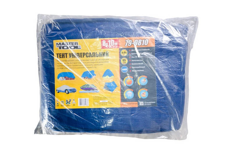 

Тент MASTERTOOL 8х10 м 65 г/м² синий 79-9810