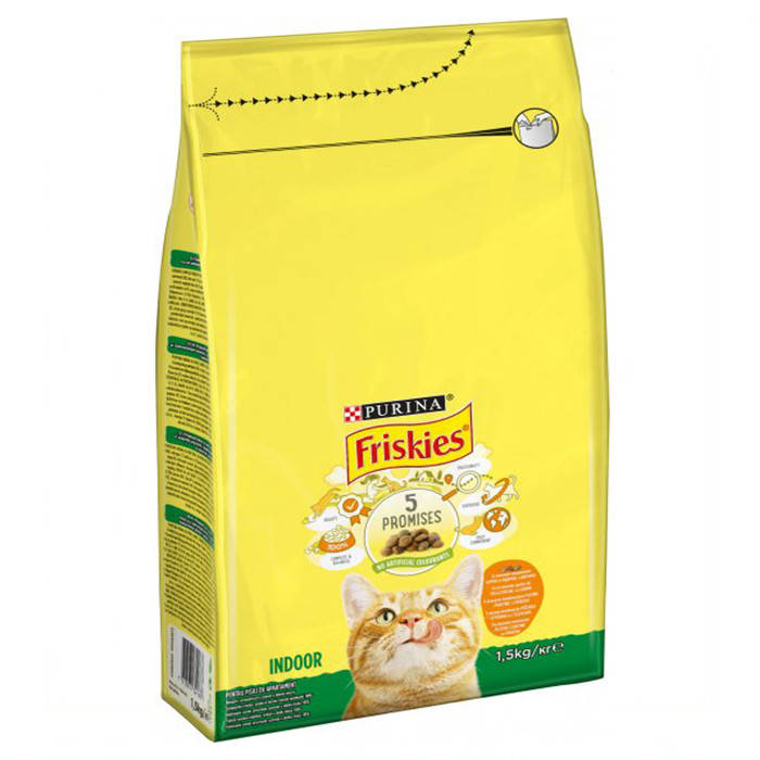 

Friskies Indoor для домашних котов с курицей