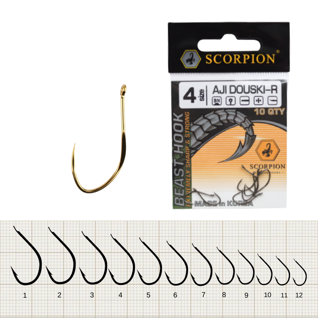 

Гачки Scorpione AJI DOUSKI-R ( G ) №10 10шт