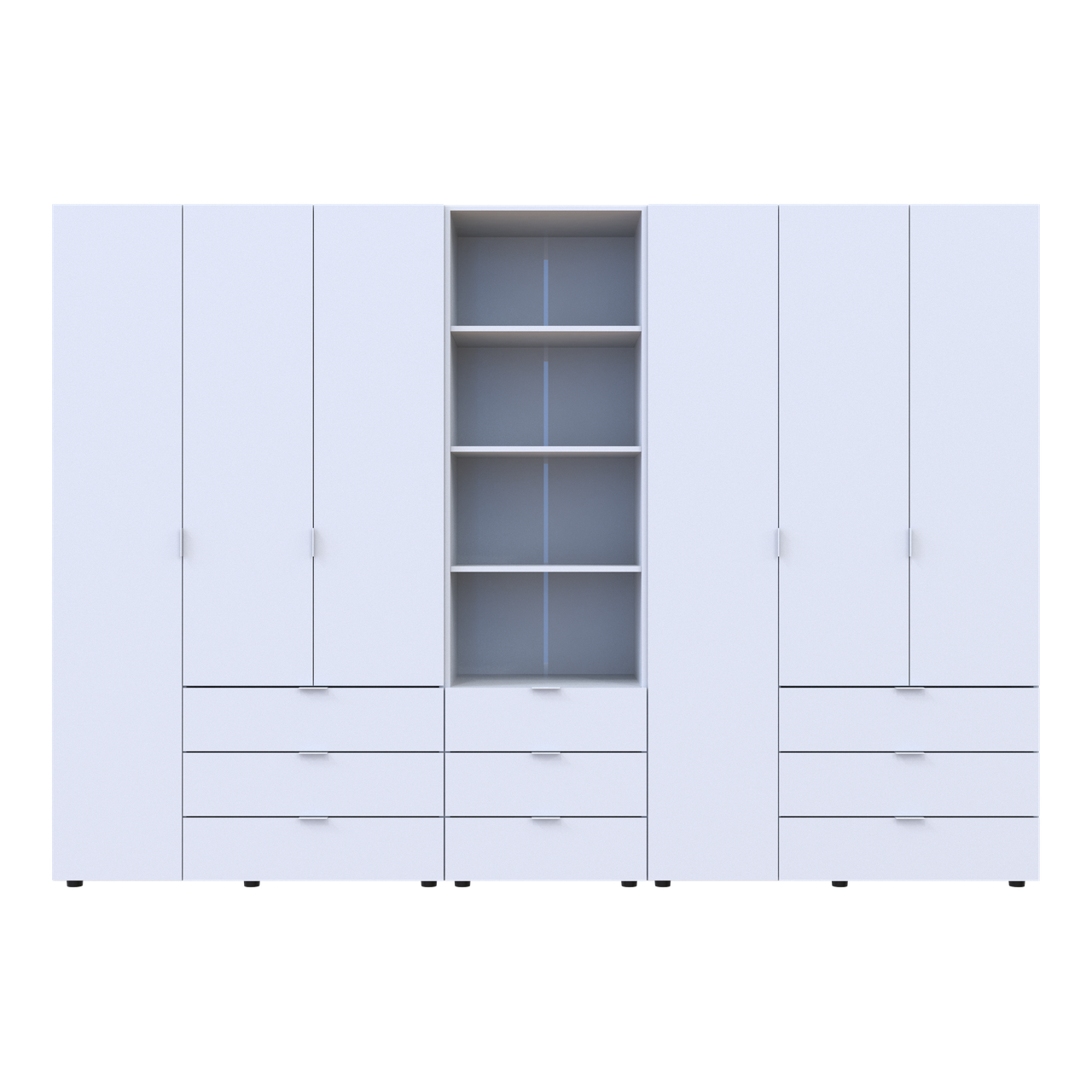 Шафа для одягу Doros Гелар Білий 3+3ДСП з пеналом 292.4х49.5х203.4 (42005166) 5