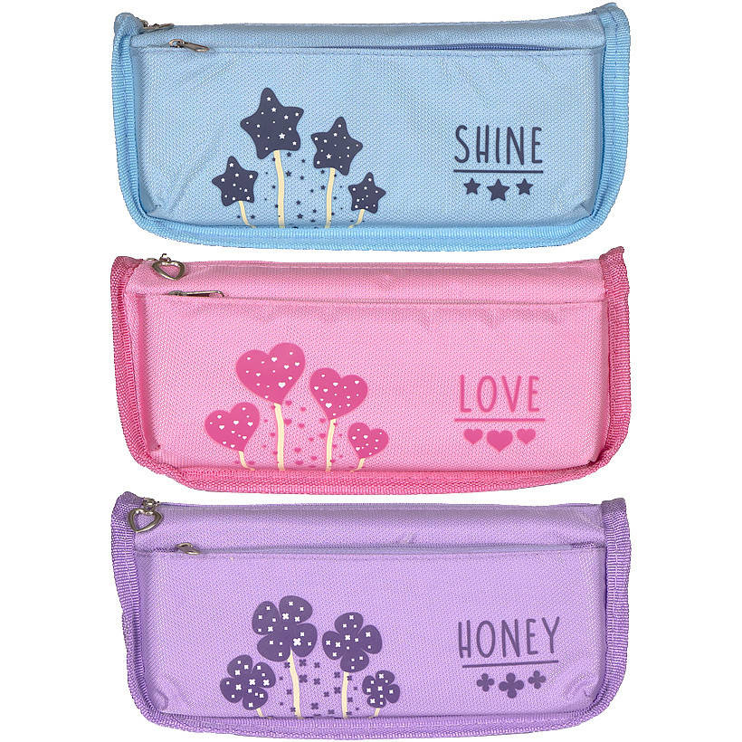 

Пенал-косметичка Color Love 21х9,5х6см арт.109626, Разные цвета