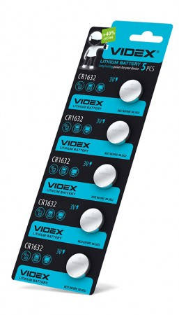 

Батарейка CR1632 3v, Videx 5 шт. в блистере