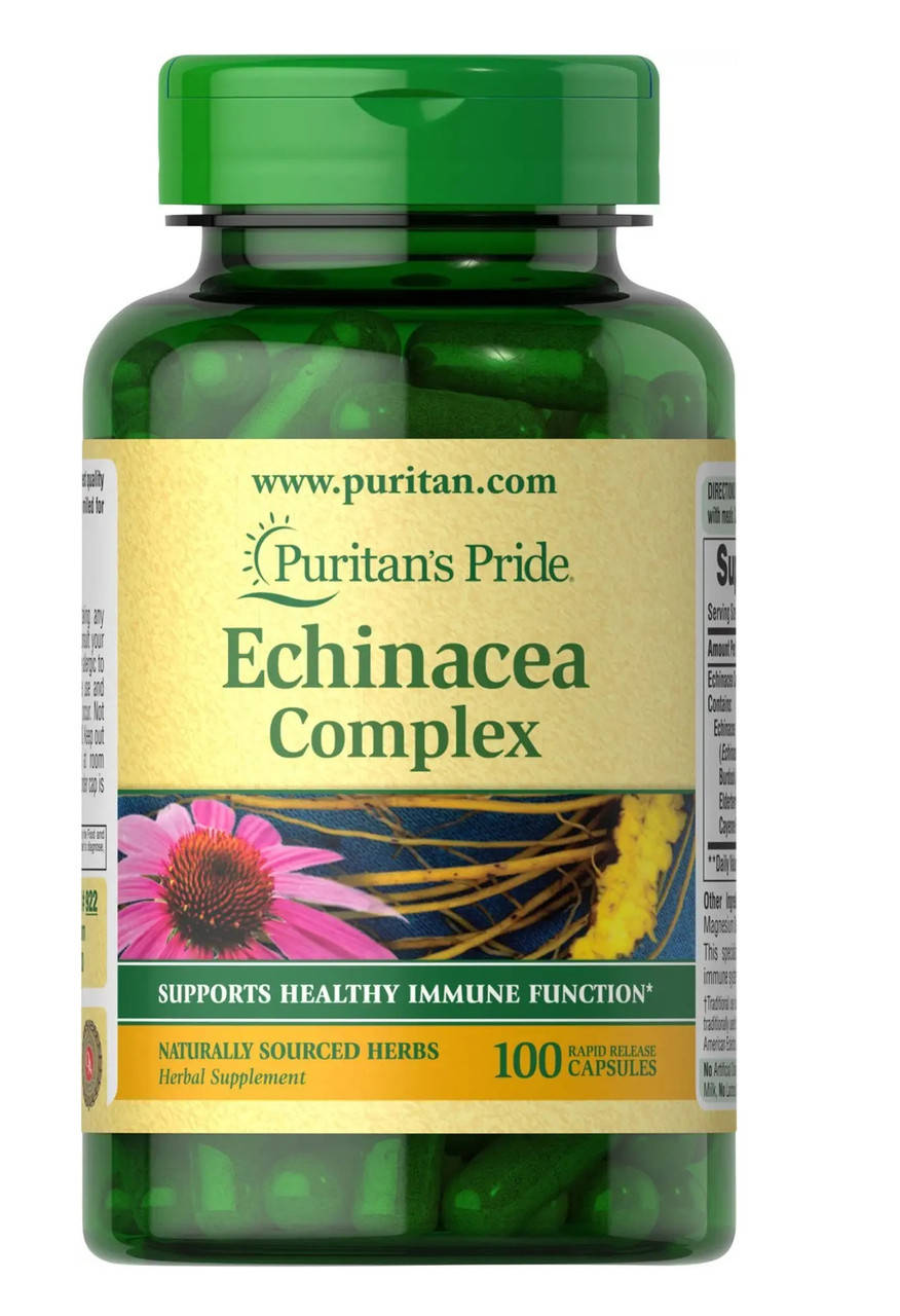 

Эхинацея комплекс, Echinacea Complex, Puritan's Pride, 100 капсул