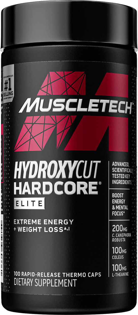 

MuscleTech Hydroxycut Hardcore Elite, 100 капсул, жиросжигатель